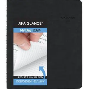 2024 Daily Appointment Book Planner, 6-1/2" x 8-3/4", Medium, The Action Planner, Black (70EP030524) 2024 Daily Appointment Book Planner, 6-1/2" x 8-3/4", Medium, The Action Planner, Black (70EP030524)