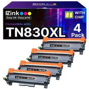 Compatible TN830XL Toner Cartridge Replacement for Brother TN830XL TN830 TN 830 Toner Cartridges with Brother DCP-L2640DW HL-L2460DW HL-L2480DW HL-L2400D HL-L2405W Printer (4 x TN830XL Toner) Compatible TN830XL Toner Cartridge Replacement for Brother TN830XL TN830 TN 830 Toner Cartridges with Brother DCP-L2640DW HL-L2460DW HL-L2480DW HL-L2400D HL-L2405W Printer (4 x TN830XL Toner)