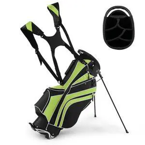 Golf Stand Bag, 6 Way Divider Golf Club Bag with 8 Pockets, Rain Hood, Umbrella Holder & Glove Sticker, Portable Lightweight Golf Bag for Men Women Golf Stand Bag, 6 Way Divider Golf Club Bag with 8 Pockets, Rain Hood, Umbrella Holder & Glove Sticker, Portable Lightweight Golf Bag for Men Women