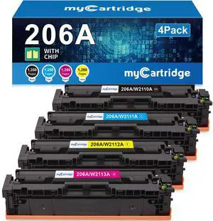 206A Toner Cartridges 4 Pack for HP 206A 206X MFP M283fdw M283cdw M255dw | Compatible for HP Color LaserJet Pro MFP M283fdw M283cdw M283fdn M255dw M283 M255 Printer W2110A W2110X High Yield with Chip 206A Toner Cartridges 4 Pack for HP 206A 206X MFP M283fdw M283cdw M255dw | Compatible for HP Color LaserJet Pro MFP M283fdw M283cdw M283fdn M255dw M283 M255 Printer W2110A W2110X High Yield with Chip