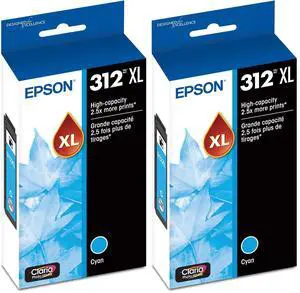 T312 Claria Photo HD -Ink High Capacity Cyan -Cartridge (T312XL220-S) for Select Expression Photo Printers (Pack of 2) T312 Claria Photo HD -Ink High Capacity Cyan -Cartridge (T312XL220-S) for Select Expression Photo Printers (Pack of 2)