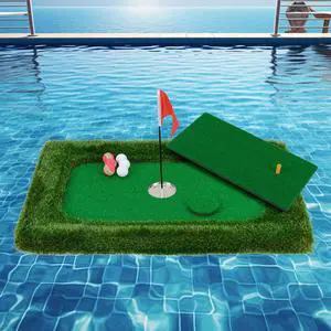 Floating Golf Green for Pool, Floating Chipping Green Mat w/Hitting Mat, Golf Balls, Flag and Tee for Golf Practice, Golf Putting Mat for Golf Game (Rectangular, 37.5" x 25.5") Floating Golf Green for Pool, Floating Chipping Green Mat w/Hitting Mat, Golf Balls, Flag and Tee for Golf Practice, Golf Putting Mat for Golf Game (Rectangular, 37.5" x 25.5")