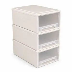 18 Quart Plastic Stacking Chest of Drawer, Storage Drawer Box, 3 Pack 18 Quart Plastic Stacking Chest of Drawer, Storage Drawer Box, 3 Pack