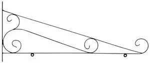 36" Scroll Bracket (bracket only) 36" Scroll Bracket (bracket only)