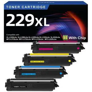 TN229XL 229XL TN229 High Yield Toner Cartridge Compatible Replacement for Brother TN229XL TN-229 Works with Brother MFC-L3720CDW L3780CDW L3765CDW HL-L3220CDW L3280CDW L3300CDW Printer (4-Pack Color) TN229XL 229XL TN229 High Yield Toner Cartridge Compatible Replacement for Brother TN229XL TN-229 Works with Brother MFC-L3720CDW L3780CDW L3765CDW HL-L3220CDW L3280CDW L3300CDW Printer (4-Pack Color)