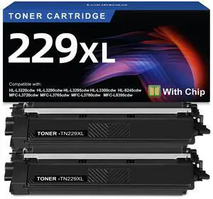TN229XL 229XL TN229 High Yield Toner Cartridge Compatible Replacement for Brother TN229XL TN-229 Works with Brother MFC-L3720CDW L3780CDW L3765CDW HL-L3220CDW L3280CDW L3300CDW Printer (2-Pack Black) TN229XL 229XL TN229 High Yield Toner Cartridge Compatible Replacement for Brother TN229XL TN-229 Works with Brother MFC-L3720CDW L3780CDW L3765CDW HL-L3220CDW L3280CDW L3300CDW Printer (2-Pack Black)