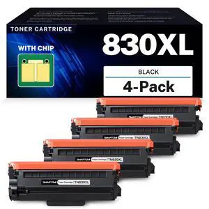 Compatible TN830XL Toner Cartridge Replacement for Brother TN830XL TN830 XL TN-830XL Work with HL-L2405W HL-L2460DW HL-L2420DW HL-L2480DW DCP-L2640DW MFC-L2820DW MFC-L2900DW Printer (4 Pack) Compatible TN830XL Toner Cartridge Replacement for Brother TN830XL TN830 XL TN-830XL Work with HL-L2405W HL-L2460DW HL-L2420DW HL-L2480DW DCP-L2640DW MFC-L2820DW MFC-L2900DW Printer (4 Pack)