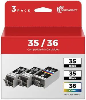 6 Pack PGI-35 CLI-36 Ink Cartridges (4 Black, 2 Tri-Color) IP110 IP100 TR160 TR150 Replacement for Canon 35 36 Works with Canon Pixma iP110 iP100 TR150 TR160 mini260 mini320 Printers 6 Pack PGI-35 CLI-36 Ink Cartridges (4 Black, 2 Tri-Color) IP110 IP100 TR160 TR150 Replacement for Canon 35 36 Works with Canon Pixma iP110 iP100 TR150 TR160 mini260 mini320 Printers