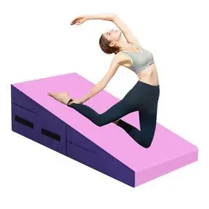 Gymnastics Mat Incline Tumbling MatsIndoor/Outdoor Folding Cheese Wedge Mat with Non-Slip Surface & Handles for Kids Girls Home Training Exercise Gymnastics Mat Incline Tumbling MatsIndoor/Outdoor Folding Cheese Wedge Mat with Non-Slip Surface & Handles for Kids Girls Home Training Exercise