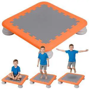 Mini Trampoline for Kids, 25 Inch Indoor Sensory Balance Trampoline with Non Slip Base, EVA Cushion Rebounder Jumping Board Compact Bounce Platform for 3-12 Boys & Girls Mini Trampoline for Kids, 25 Inch Indoor Sensory Balance Trampoline with Non Slip Base, EVA Cushion Rebounder Jumping Board Compact Bounce Platform for 3-12 Boys & Girls