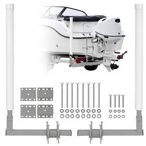 Adjustable 40" Boat Trailer Guide Poles, 2 Pcs Rustproof Galvanized Steel with PVC Protection, 43" Height, Flexible Installation for Easy Loading of Ski, Fishing & Sailboats Adjustable 40" Boat Trailer Guide Poles, 2 Pcs Rustproof Galvanized Steel with PVC Protection, 43" Height, Flexible Installation for Easy Loading of Ski, Fishing & Sailboats