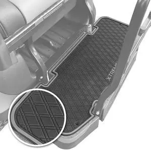 Rubber Rear Step Floor Mat for Golf Cart Rear Seat Kit Step-Grey Trim | Fits DoubleTake Max5 & Max6 Rear Seat Kits, Double Diamond Mat, 38" x 14.9" Rubber Rear Step Floor Mat for Golf Cart Rear Seat Kit Step-Grey Trim | Fits DoubleTake Max5 & Max6 Rear Seat Kits, Double Diamond Mat, 38" x 14.9"