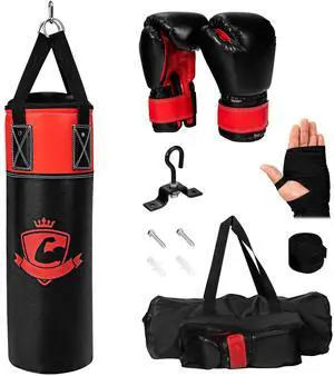 Punching Bag for Kids, Pre Filled Kids Punching Bag with Boxing Gloves, Hand Wraps & Carry Bag, Hanging Heavy Punching Bag for Kids MMA Kick Boxing Muay Thai Taekwondo Karate Workout Punching Bag for Kids, Pre Filled Kids Punching Bag with Boxing Gloves, Hand Wraps & Carry Bag, Hanging Heavy Punching Bag for Kids MMA Kick Boxing Muay Thai Taekwondo Karate Workout