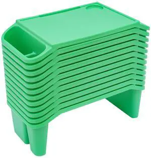 12 Pcs Kids Lap Desk Tray, Kindergarten Children's Tray with Side Pockets, Portable Lap Bed Table, Student Lap Desk, Plastic Breakfast Laptop Trays for Writing Eating Game Classroom Snacks Boy Girl 12 Pcs Kids Lap Desk Tray, Kindergarten Children's Tray with Side Pockets, Portable Lap Bed Table, Student Lap Desk, Plastic Breakfast Laptop Trays for Writing Eating Game Classroom Snacks Boy Girl