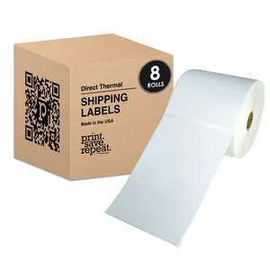 4x6 Direct Thermal Shipping Labels | 3,600 Labels | 8 Rolls of 450 | 1 inch Core 4x6 Direct Thermal Shipping Labels | 3,600 Labels | 8 Rolls of 450 | 1 inch Core