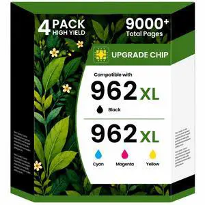 962XL Ink Cartridges for HP 962XL Ink Cartridges Combo Pack Work for HP OfficeJet Pro 9010, 9015, 9018, 9020, 9025 9014 9016 9019 Printer, 4-Pack 962XL Ink Cartridges for HP 962XL Ink Cartridges Combo Pack Work for HP OfficeJet Pro 9010, 9015, 9018, 9020, 9025 9014 9016 9019 Printer, 4-Pack