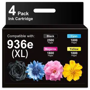 936XL 936e Ink Cartridges Combo (Latest Chips) for HP OfficeJet Pro 9125e | High Yield 936XL ink Cartridge Combo Pack Work for OfficeJet 9122e OfficeJet Pro 9110b 9125e 9128e 9130b 9135e 9730e,4 Pack 936XL 936e Ink Cartridges Combo (Latest Chips) for HP OfficeJet Pro 9125e | High Yield 936XL ink Cartridge Combo Pack Work for OfficeJet 9122e OfficeJet Pro 9110b 9125e 9128e 9130b 9135e 9730e,4 Pack