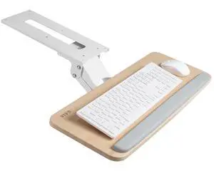 Light Wood Under Desk 25 x 10 inch Keyboard Tray, MOUNT-KB03C | Adjustable Computer Keyboard and Mouse Platform, Ergonomic Under Table Desk Mount Drawer, Full Swivel Light Wood Under Desk 25 x 10 inch Keyboard Tray, MOUNT-KB03C | Adjustable Computer Keyboard and Mouse Platform, Ergonomic Under Table Desk Mount Drawer, Full Swivel