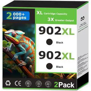 902XL Black Ink Cartridges Compatible for HP 902 Black Ink Cartridges Combo Pack Work with HP Printer OfficeJet Pro 6978 6968 6960 6958 6970 6975 6950 Printer Ink Black 902 Ink High Yield (2 Pack) 902XL Black Ink Cartridges Compatible for HP 902 Black Ink Cartridges Combo Pack Work with HP Printer OfficeJet Pro 6978 6968 6960 6958 6970 6975 6950 Printer Ink Black 902 Ink High Yield (2 Pack)
