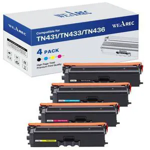 TN431 Compatible Replacement for Brother TN-431 TN433 TN-433 TN436 TN-436 Toner Cartridges for Brother HL-L8260CDW HL-L8360CDW MFC-L8610CDW MFC-L8900CDW MFC-L8690CDW Printer 4 Pack TN431 Compatible Replacement for Brother TN-431 TN433 TN-433 TN436 TN-436 Toner Cartridges for Brother HL-L8260CDW HL-L8360CDW MFC-L8610CDW MFC-L8900CDW MFC-L8690CDW Printer 4 Pack