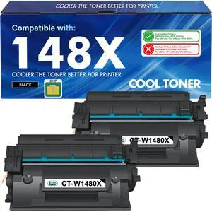 148X Toner Cartridge Black High Yield 4001n MFP 4101fdw 148A W1480X W1480A | Compatible for HP148X 148A for HP LaserJet Pro MFP 4101fdw 4101fdn Pro 4001dw 4001dn 4001n Printer Ink (2 Pack with Chip) 148X Toner Cartridge Black High Yield 4001n MFP 4101fdw 148A W1480X W1480A | Compatible for HP148X 148A for HP LaserJet Pro MFP 4101fdw 4101fdn Pro 4001dw 4001dn 4001n Printer Ink (2 Pack with Chip)