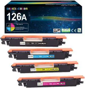 126A Toner Cartridges Replacement for HP 126A Toner M175nw,CP1025nw,cp1025 | Works with HP Laserjet Pro 100 Color mfp M175nw,CP1025nw,cp1025,M275 printer Toner (Black,Cyan,Magenta,Yellow 4-Pack) 126A Toner Cartridges Replacement for HP 126A Toner M175nw,CP1025nw,cp1025 | Works with HP Laserjet Pro 100 Color mfp M175nw,CP1025nw,cp1025,M275 printer Toner (Black,Cyan,Magenta,Yellow 4-Pack)