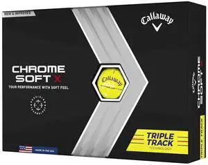 Golf Chrome Soft X Golf Balls (Triple Track (Yellow) Golf Chrome Soft X Golf Balls (Triple Track (Yellow)