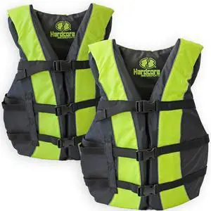 Hardcore Life Jacket 2 Pack Paddle Vest for Adults; Coast Guard Approved Type III PFD Life Vest Flotation Device; Jet ski, Wakeboard, Kayak; Ideal Extra Pontoon Boat Life Jacket Hardcore Life Jacket 2 Pack Paddle Vest for Adults; Coast Guard Approved Type III PFD Life Vest Flotation Device; Jet ski, Wakeboard, Kayak; Ideal Extra Pontoon Boat Life Jacket