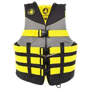 Adult PFD Life Vest. Durable Polymer Shell, Lightweight PE Foam, Oversized Armholes, 4 Heavy-Duty Adjustable Belts Adult PFD Life Vest. Durable Polymer Shell, Lightweight PE Foam, Oversized Armholes, 4 Heavy-Duty Adjustable Belts