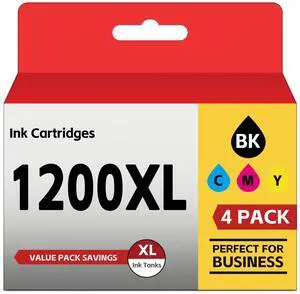 PGI-1200 XL Ink Cartridges MB2720 MB2120 Ink Compatible for Canon Maxify 1200 Ink Cartridges, Compatible with Maxify MB2720 MB2020 MB2120 MB2320 MB2050 MB2350 Printer (Black/Cyan/Magenta/Yellow)4 Pack PGI-1200 XL Ink Cartridges MB2720 MB2120 Ink Compatible for Canon Maxify 1200 Ink Cartridges, Compatible with Maxify MB2720 MB2020 MB2120 MB2320 MB2050 MB2350 Printer (Black/Cyan/Magenta/Yellow)4 Pack