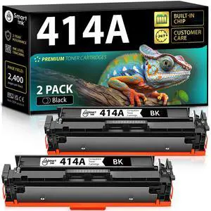 Compatible 414A Toner Cartridge Replacement for HP 414 A with Built-in Chip (2 Black Pack) to use with Color LaserJet Pro MFP M479fdw M479fdn M479fdw M454dw M454dn Compatible 414A Toner Cartridge Replacement for HP 414 A with Built-in Chip (2 Black Pack) to use with Color LaserJet Pro MFP M479fdw M479fdn M479fdw M454dw M454dn