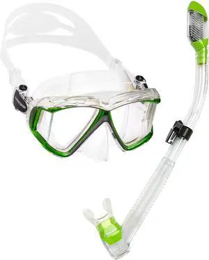 Panoramic Wide View Mask & Dry Snorkel Kit for Snorkeling, Scuba Diving - Pano 4 & Supernova Dry: Designed in Italy Panoramic Wide View Mask & Dry Snorkel Kit for Snorkeling, Scuba Diving - Pano 4 & Supernova Dry: Designed in Italy