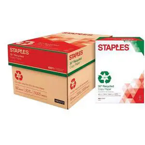 30% Recycled Copy Paper, 8 1/2" x 11", Case, For Office, School & Home 30% Recycled Copy Paper, 8 1/2" x 11", Case, For Office, School & Home