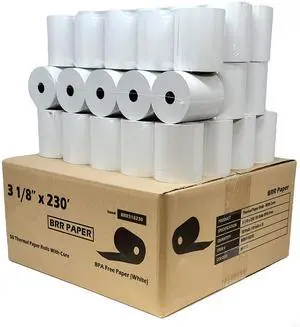 (55 GSM Solid Tube Core) DropShip 3 1 8 x 230 thermal paper (50 Rolls - 1 Case) bpa free - thermal printer paper ct-s801 (55 GSM Solid Tube Core) DropShip 3 1 8 x 230 thermal paper (50 Rolls - 1 Case) bpa free - thermal printer paper ct-s801