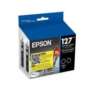 127 DURABrite Ultra Ink Black Dual Cartridge Pack For NX-530, 625, WF-3520, 3530, 3540, 545, 60, 630, 633, 635, 645, 7010, 7510, 7520, 840, 845 127 DURABrite Ultra Ink Black Dual Cartridge Pack For NX-530, 625, WF-3520, 3530, 3540, 545, 60, 630, 633, 635, 645, 7010, 7510, 7520, 840, 845