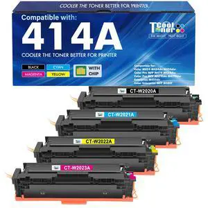 414A Toner Cartridges 4 Pack for HP 414A 414 414X W2020A M479fdw M479fdn | Compatible for HP Color LaserJet Pro MFP M479fdw M479fdn M479dw M479 M454dw M454dn M454 M480f M455dn Printer Ink B/C/Y/M 414A Toner Cartridges 4 Pack for HP 414A 414 414X W2020A M479fdw M479fdn | Compatible for HP Color LaserJet Pro MFP M479fdw M479fdn M479dw M479 M454dw M454dn M454 M480f M455dn Printer Ink B/C/Y/M