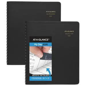 2026 Appointment Book Planner, Daily, 8-1/2" x 11", Large, Eight Person Group, Two-Volume Set, Black (702120526) 2026 Appointment Book Planner, Daily, 8-1/2" x 11", Large, Eight Person Group, Two-Volume Set, Black (702120526)