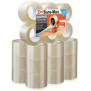 24 Rolls Extra-Wide Shipping & Packing Tape (3" x 110 yard/330' Each) - Moving & Adhesive Carton Sealing - 2.0mil Clear 24 Rolls Extra-Wide Shipping & Packing Tape (3" x 110 yard/330' Each) - Moving & Adhesive Carton Sealing - 2.0mil Clear