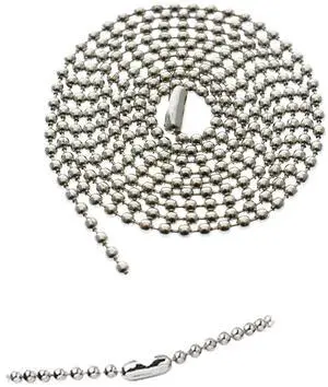 Bulk 100 Pack - Anti Corrosion Nickel Plated Beaded Neck Chain ID Badge Holders - 36 Inch Long Adjustable Length Steel Necklace Lanyard - Great for Police Badges and Military Dog Tags Bulk 100 Pack - Anti Corrosion Nickel Plated Beaded Neck Chain ID Badge Holders - 36 Inch Long Adjustable Length Steel Necklace Lanyard - Great for Police Badges and Military Dog Tags