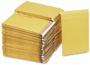 Jiffy Padded Mailer, #5, Paper Padding, Self-Adhesive Closure, 10.5 x 16, Golden Kraft, 100/Carton Jiffy Padded Mailer, #5, Paper Padding, Self-Adhesive Closure, 10.5 x 16, Golden Kraft, 100/Carton