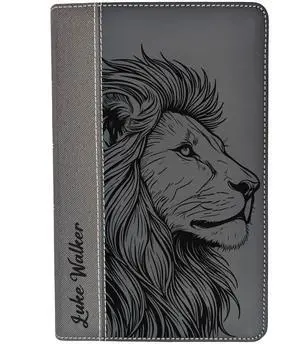 Personalized NIV Personal Bible with Crown of Thorns | Large Print (Black Lion Side Profile) Personalized NIV Personal Bible with Crown of Thorns | Large Print (Black Lion Side Profile)