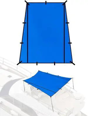Sunshade for Fishing Boats Shade Canopy Waterproof Durable 1200D Polyester Sun Shade Foldable Umbrella for Protection, 8 * 7 * 5ft Sunshade for Fishing Boats Shade Canopy Waterproof Durable 1200D Polyester Sun Shade Foldable Umbrella for Protection, 8 * 7 * 5ft