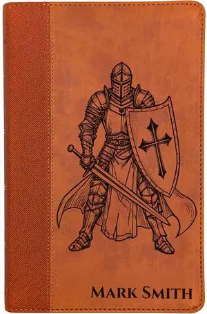 Personalized NIV Personal Bible with Crown of Thorns | Large Print (Brown Knight Standing Solo) Personalized NIV Personal Bible with Crown of Thorns | Large Print (Brown Knight Standing Solo)