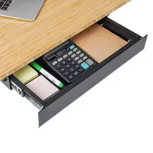 Under Desk Drawer, Steel Drawer for Desk Slide-Out, Under Table Mounted Drawer, Standing Workstation Storage Attachment for Office Home - 17.7 Width, Black Under Desk Drawer, Steel Drawer for Desk Slide-Out, Under Table Mounted Drawer, Standing Workstation Storage Attachment for Office Home - 17.7 Width, Black