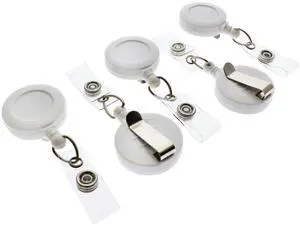 Bulk 100 Pack - Premium Retractable ID & Key-Card Badge Reels with Secure Metal Belt Clip and 34 Pull by Bulk 100 Pack - Premium Retractable ID & Key-Card Badge Reels with Secure Metal Belt Clip and 34 Pull by
