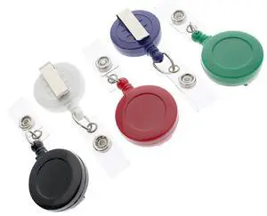 Bulk 100 Pack - Premium Retractable ID & Key-Card Badge Reels with Secure Metal Belt Clip and 34 Pull by Bulk 100 Pack - Premium Retractable ID & Key-Card Badge Reels with Secure Metal Belt Clip and 34 Pull by
