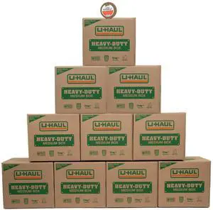 11-Piece Medium Heavy-Duty Double Wall Moving & Shipping Boxes - Pack of 10 Boxes with Handles - 18-1/8 x 18 x 16 (L x W x H) - 1 Bonus Roll of Tape 11-Piece Medium Heavy-Duty Double Wall Moving & Shipping Boxes - Pack of 10 Boxes with Handles - 18-1/8 x 18 x 16 (L x W x H) - 1 Bonus Roll of Tape