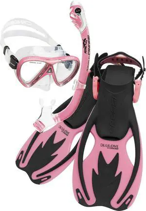 Junior Snorkeling Kit for Young Aged 3 to 10 - Mask + Dry Snorkel + Adjustable Fins + Net Bag - Lightweight Colorful Equipment - Rocks Pro Dry Set Junior Snorkeling Kit for Young Aged 3 to 10 - Mask + Dry Snorkel + Adjustable Fins + Net Bag - Lightweight Colorful Equipment - Rocks Pro Dry Set