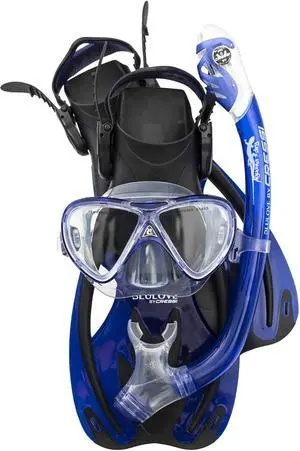 Junior Snorkeling Kit for Young Aged 3 to 10 - Mask + Dry Snorkel + Adjustable Fins + Net Bag - Lightweight Colorful Equipment - Rocks Pro Dry Set Junior Snorkeling Kit for Young Aged 3 to 10 - Mask + Dry Snorkel + Adjustable Fins + Net Bag - Lightweight Colorful Equipment - Rocks Pro Dry Set