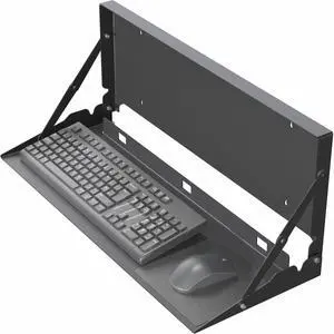 Black Flip Down 24 Inch Keyboard Tray Wall Mount, Mount-FDKB1 | Fits Standard Size Keyboards and Mice, Fold Down Typing Platform, Space Saving Design, Mouse Pad Included Black Flip Down 24 Inch Keyboard Tray Wall Mount, Mount-FDKB1 | Fits Standard Size Keyboards and Mice, Fold Down Typing Platform, Space Saving Design, Mouse Pad Included